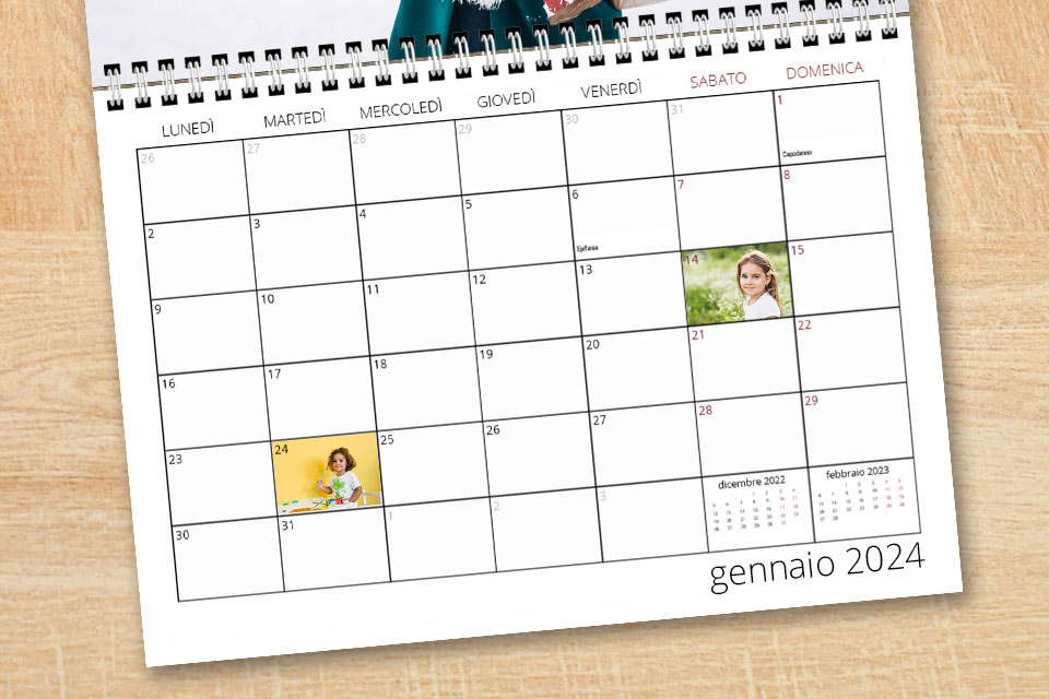 Giorni Personalizzati Calendario da parete multipagina mensile A3